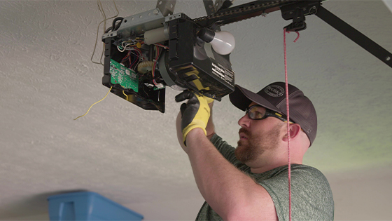 Technician Repairing Opener