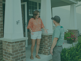 Techs Leaning on Van